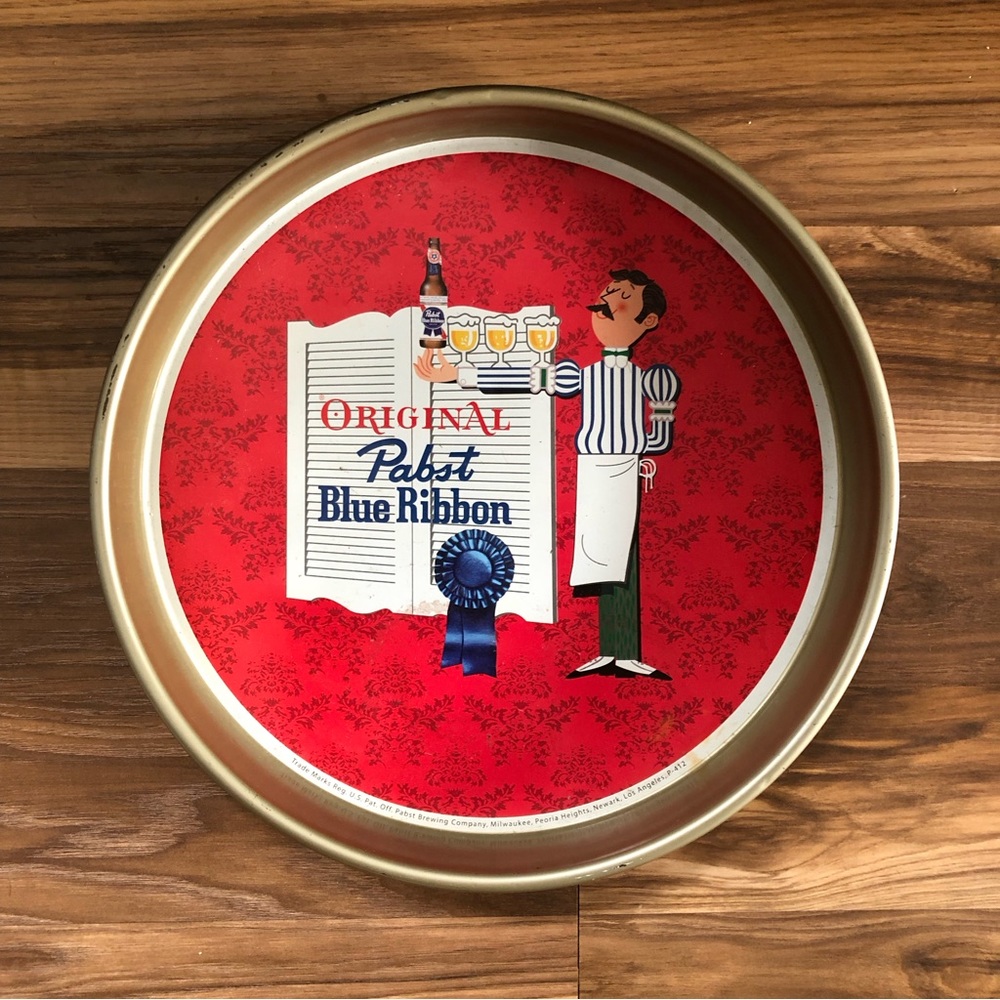 VTG Pabst Blue Ribbon beer tray
